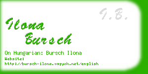 ilona bursch business card